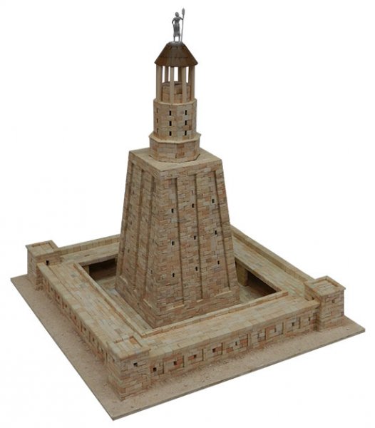 Faro de Alejandria - Maqueta con piedra