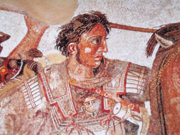 Alexander the great mosaic detail