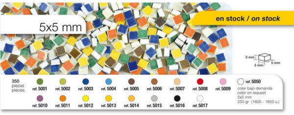 Teselas tesserae 5 x 5 Mm. 